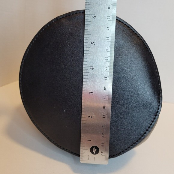 Lollipops Paris Black Bucket Crossbody Bag Cat/Tassel Charm Leopard Lining  9"H - Picture 12 of 12